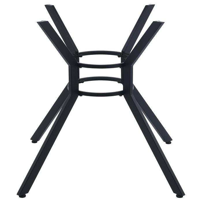 Steele Spoke Metal Dining Table Base Matte Black
