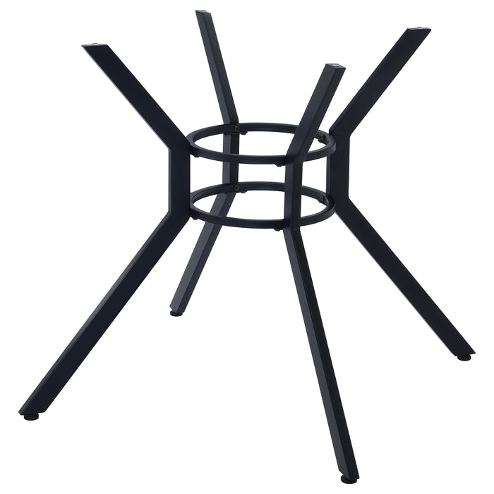 Steele Spoke Metal Dining Table Base Matte Black