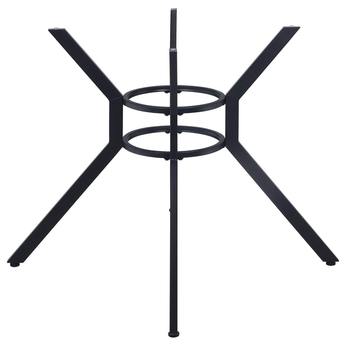 Steele Spoke Metal Dining Table Base Matte Black