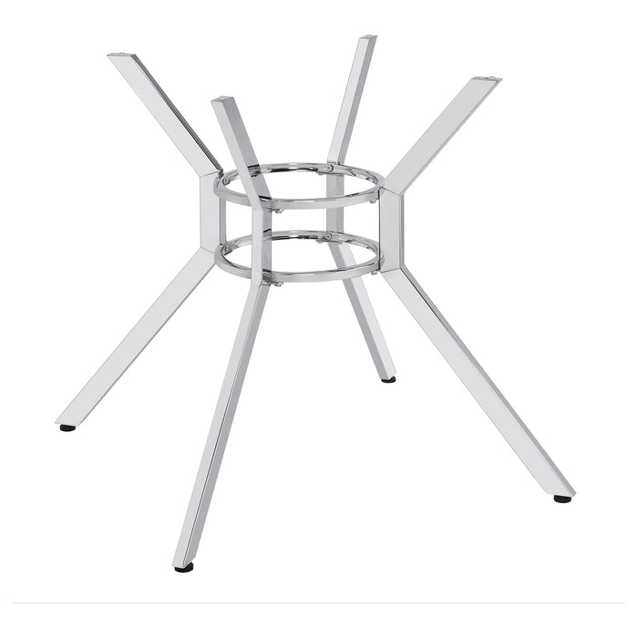Steele Spoke Metal Dining Table Base Chrome