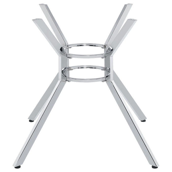 Steele Spoke Metal Dining Table Base Chrome