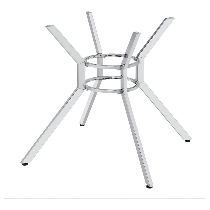 Steele Spoke Metal Dining Table Base Chrome