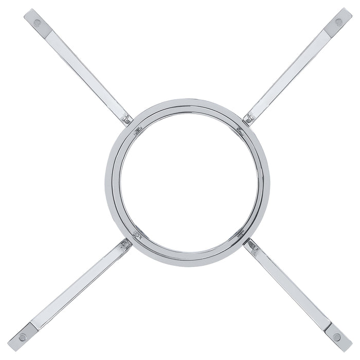 Steele Spoke Metal Dining Table Base Chrome