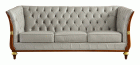 401 Grey Leather Sofa