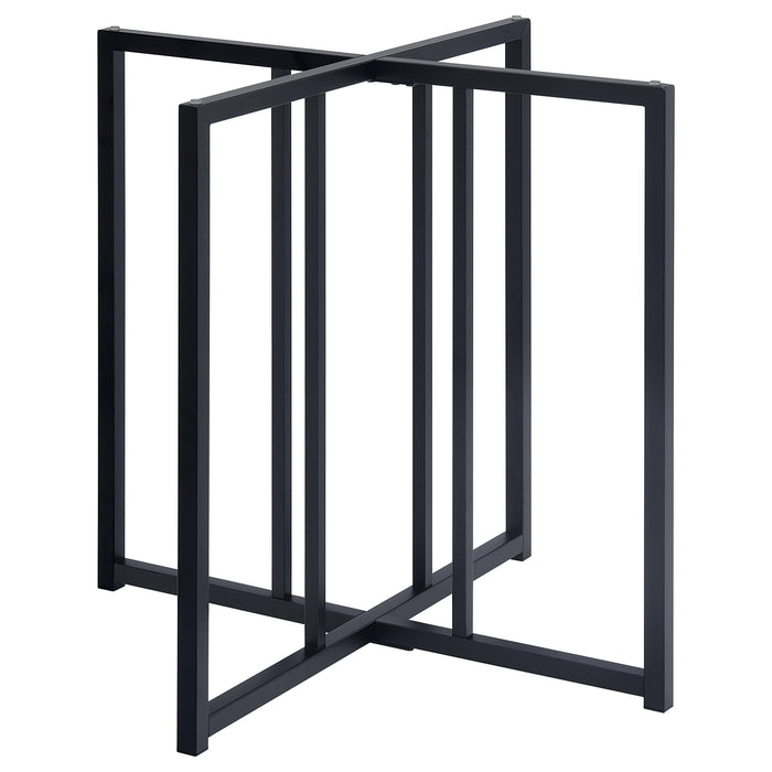 Pace Geometric Metal Dining Table Base Matte Black