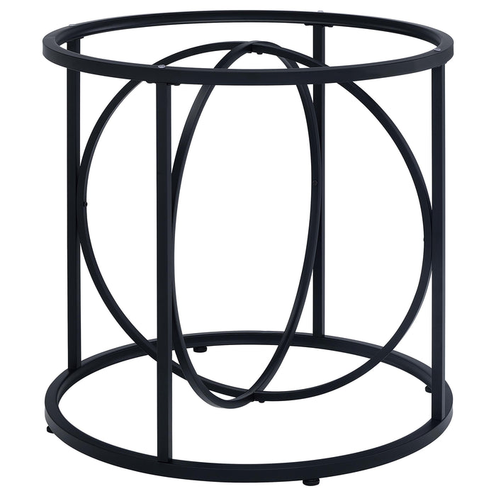 Levy Loop Metal Dining Table Base Matte Black
