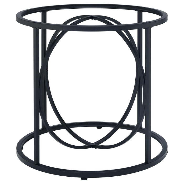 Levy Loop Metal Dining Table Base Matte Black