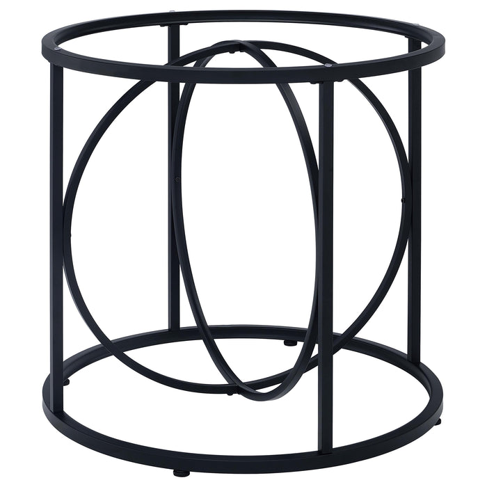 Levy Loop Metal Dining Table Base Matte Black