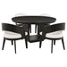 CoasterEveryday Leandro 5-piece round dining set with arm chairs in burnished black
