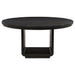 CoasterEveryday Leandro 7-piece round dining set with arm chairs in burnished black
