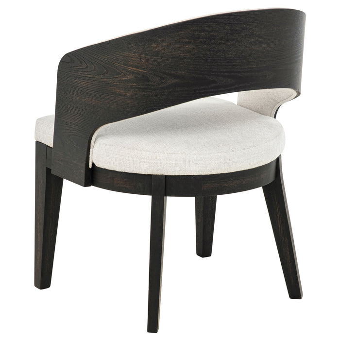Leandro 7-piece Round Dining Table Set Burnished Black