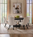 CoasterEveryday Leandro 7-piece round dining set in burnished black with table and six chairs