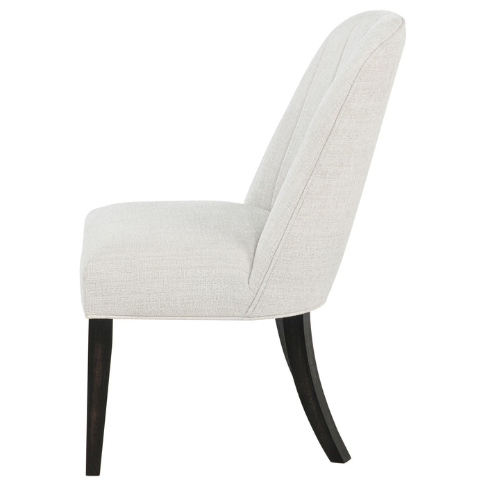 Leandro Upholstered Dining Side Chair Cream (Set of 2)
