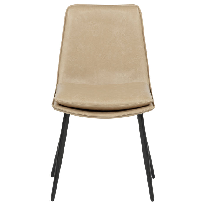 Ortega Upholstered Dining Side Chair Tan (Set of 2)