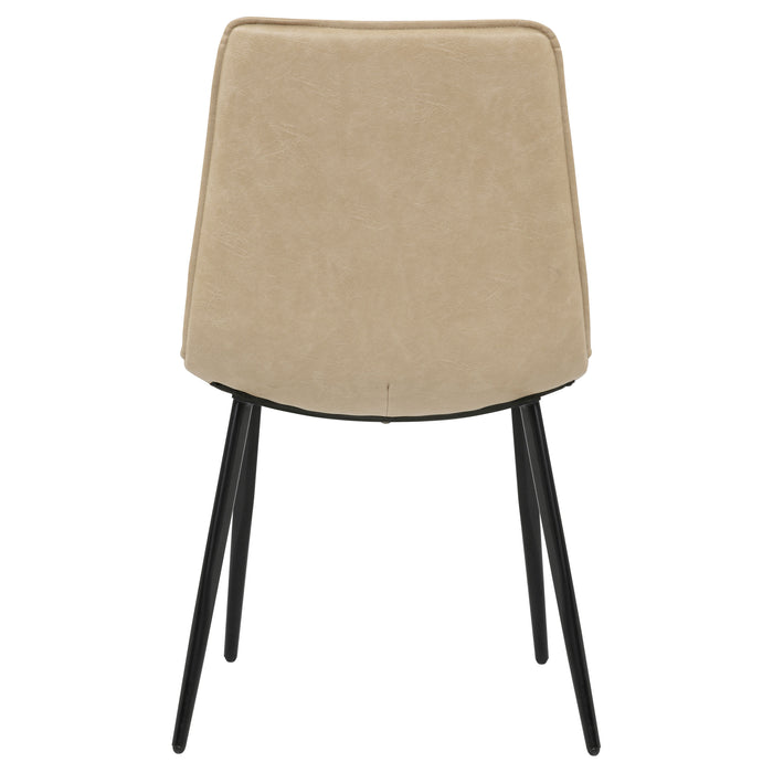 Ortega Upholstered Dining Side Chair Tan (Set of 2)