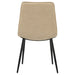 Set of two Ortega upholstered dining side chairs in tan fabric with wooden legs, modern furniture by CoasterEveryday.