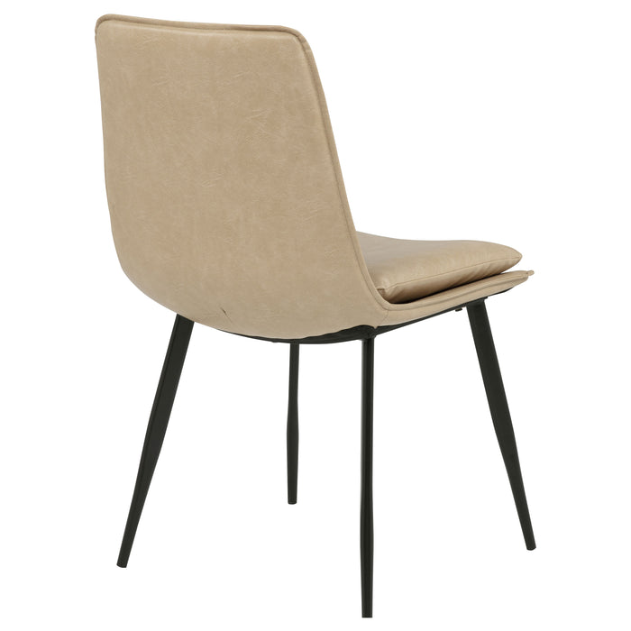 Ortega Upholstered Dining Side Chair Tan (Set of 2)
