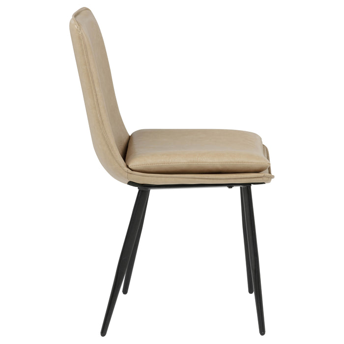 Ortega Upholstered Dining Side Chair Tan (Set of 2)
