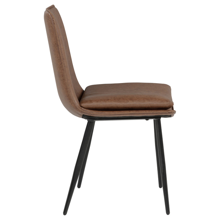Ortega Upholstered Dining Side Chair Coffee (Set of 2)