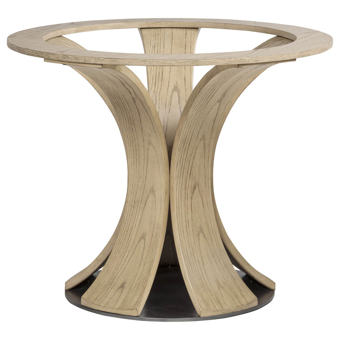 Naser Round Tulip Dining Table Base Light Oak