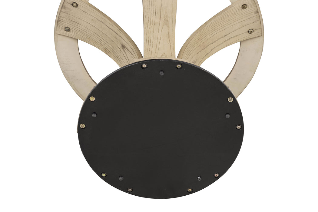 Naser Round Tulip Dining Table Base Light Oak