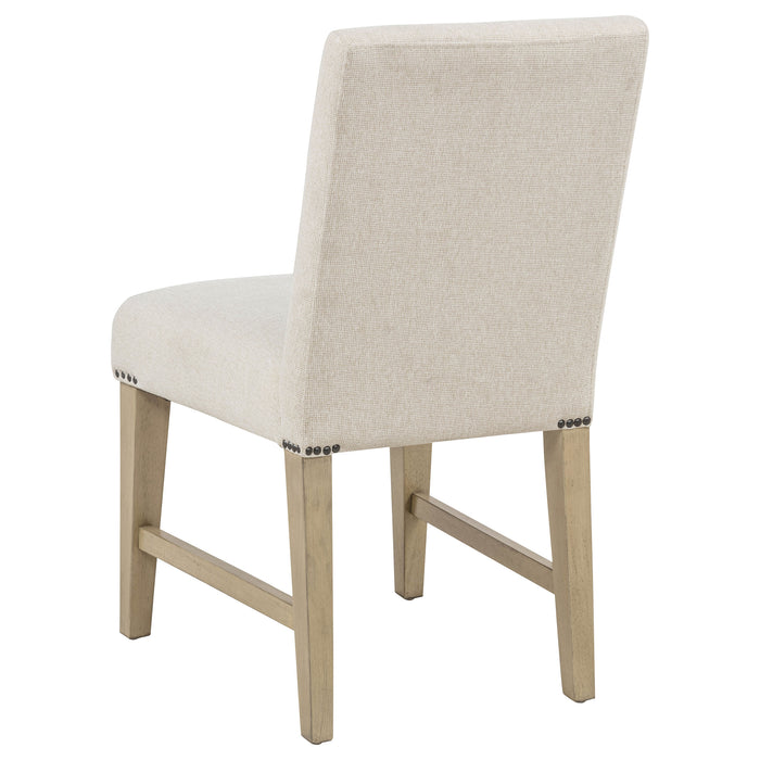 Naser Parsons Dining Side Chair Beige and Light Oak (Set of 2)
