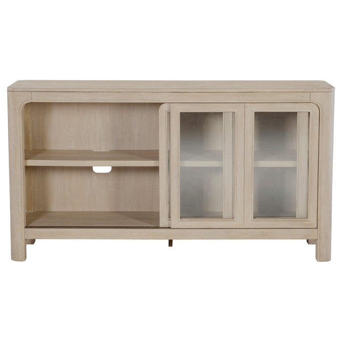 Solano Sliding Door Dining Sideboard Server Weathered Mango
