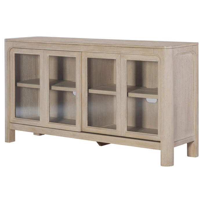 Solano Sliding Door Dining Sideboard Server Weathered Mango