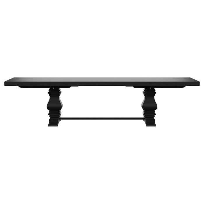 Florence 9-piece 126-inch Extension Dining Table Set Distressed Black