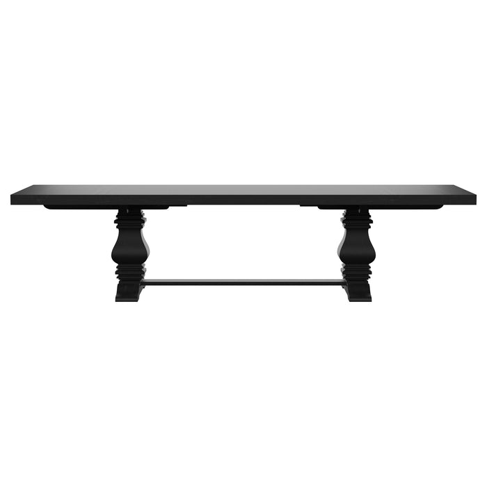 Florence 126-inch Extension Dining Table Distressed Black