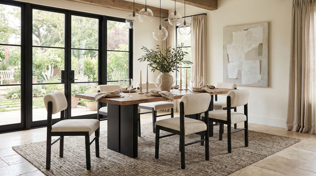 Bradshaw 80-inch Live Edge Wood Dining Table Natural Acacia