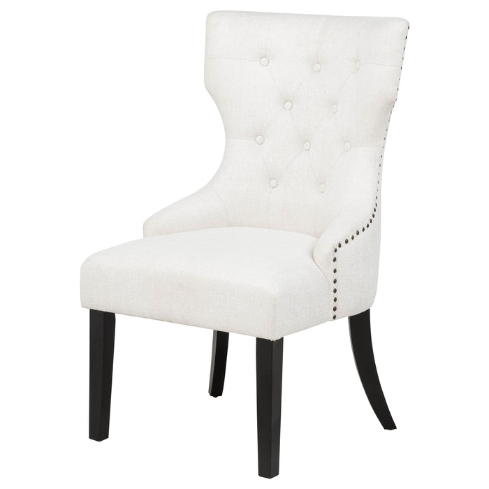Baney Fabric Upholstered Dining Side Chair Cream and Black