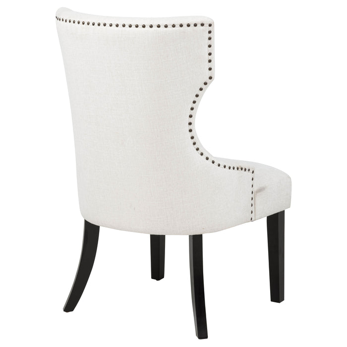 Baney Fabric Upholstered Dining Side Chair Cream and Black