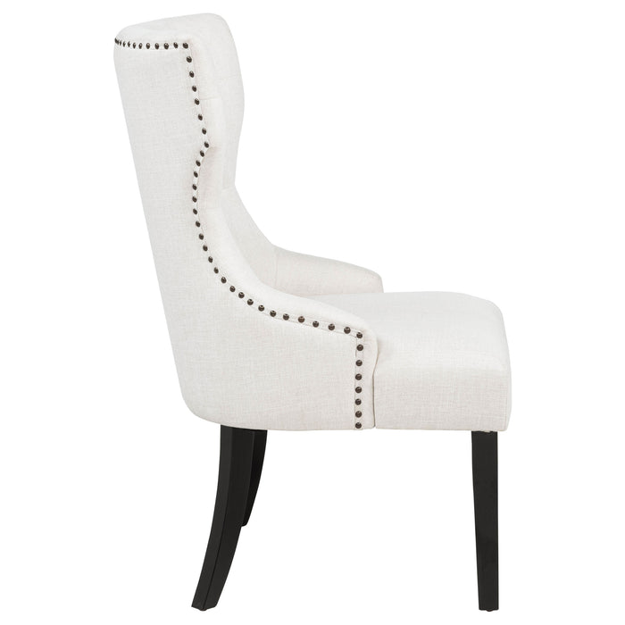 Baney Fabric Upholstered Dining Side Chair Cream and Black