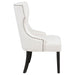 Cream and black fabric upholstered dining side chair from CoasterEveryday with a sleek, modern design and cushioned seat.