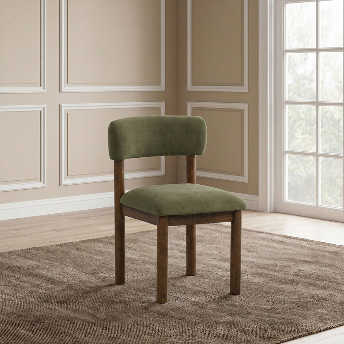 Faulkner Upholstered Dining Side Chair Moss Green (Set of 2)
