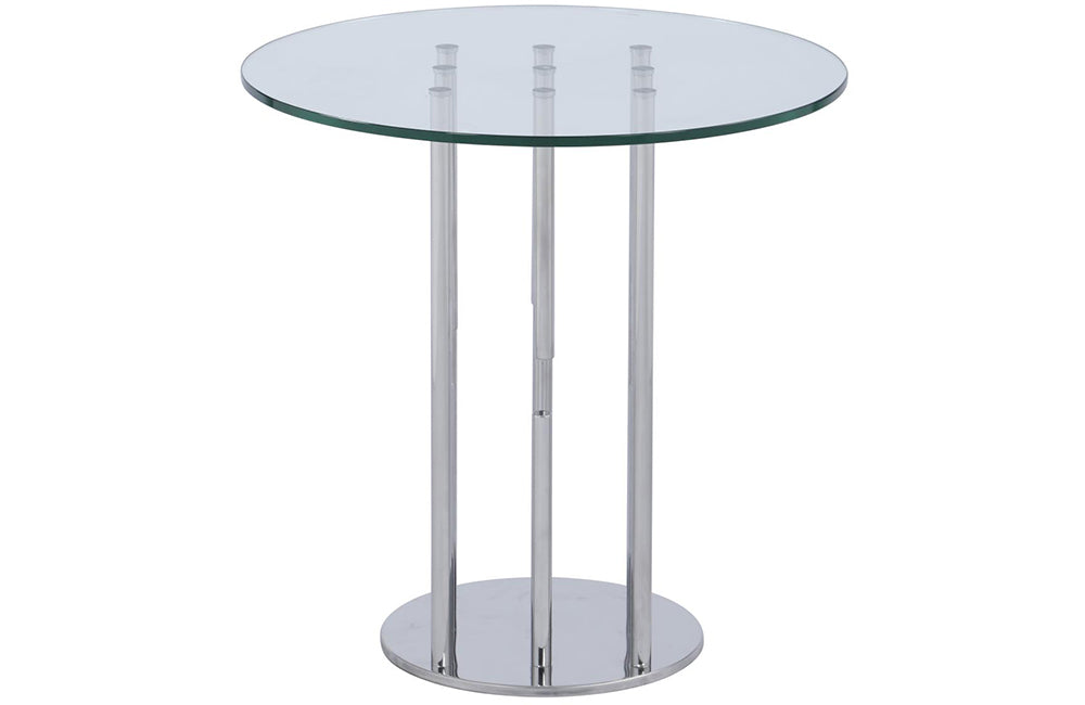 Chintaly 1158-OCC Floating Pedestal Lamp Table Polished SS