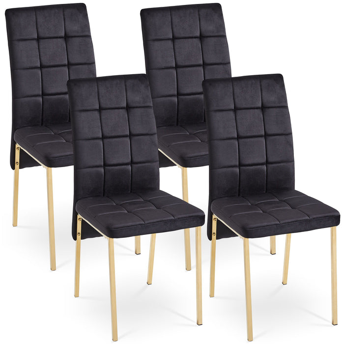Modern Giga high back Nordic dining chair with colorful legs, featuring a sleek design and comfortable seating.
