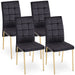 Modern Giga high back Nordic dining chair with colorful legs, featuring a sleek design and comfortable seating.