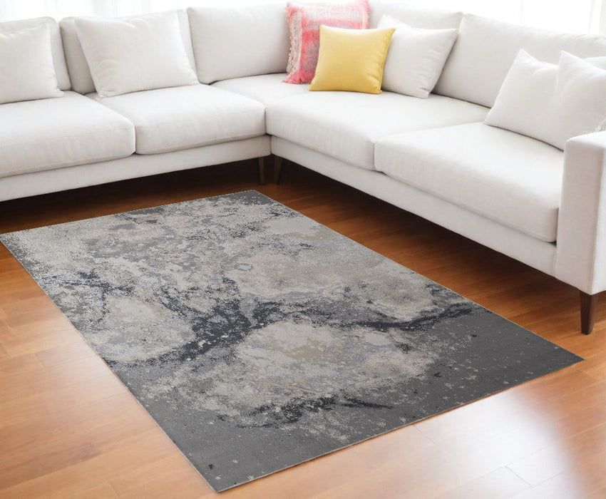 12' x 15' Abstract Rectangle Area Rug - Gray