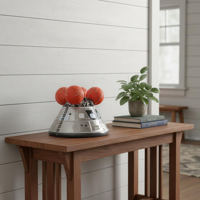 Hand Painted Model Boat - Orange / Gray