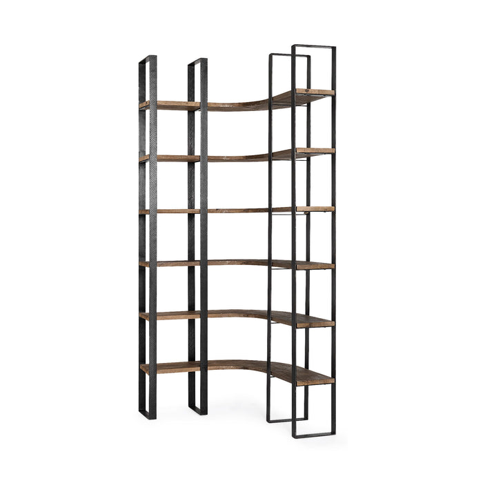 Six Tier Bookcase - Black / Brown