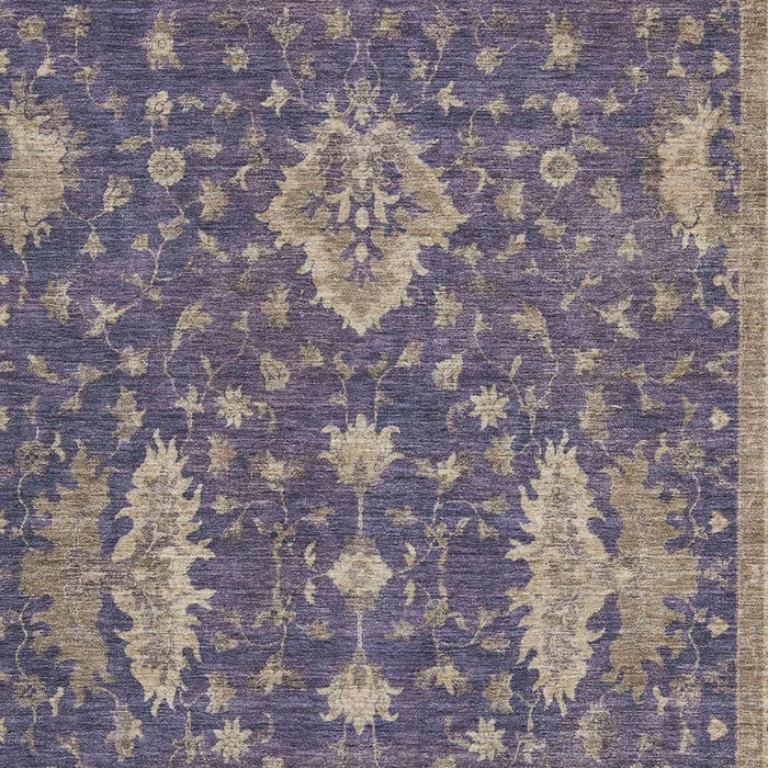 10' X 14' Oriental Washable Area Rug With UV Protection (699740) - Purple / Beige