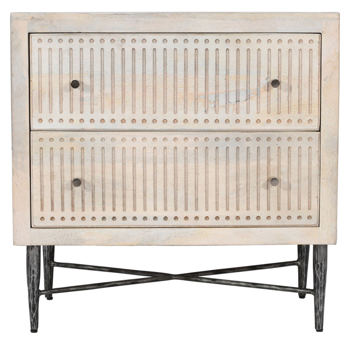 Two Drawer Nightstand - Brushed Ivory