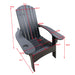 Giga outdoor Adirondack arm chair made of wood with built-in umbrella hole on the arm, suitable for outdoor or indoor use