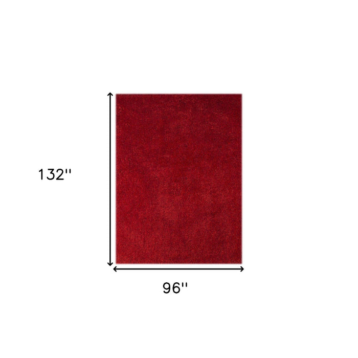 8' X 11' Shag Area Rug - Red