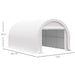 Giga Outsunny 10x16 ft heavy-duty portable carport with UV-resistant canopy, large zippered door for vehicle and outdoor storage.