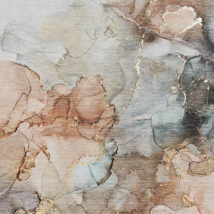9' X 12' Abstract Washable Area Rug With UV Protection (647289) - Beige / Gray / Ivory