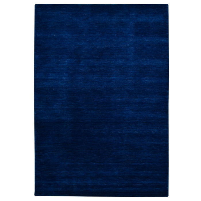 9' X 12' Wool Hand Woven Area Rug - Navy Blue