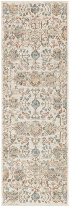 8' X 10' Abstract Shag Polyester Area Rug - Beige And Ivory
